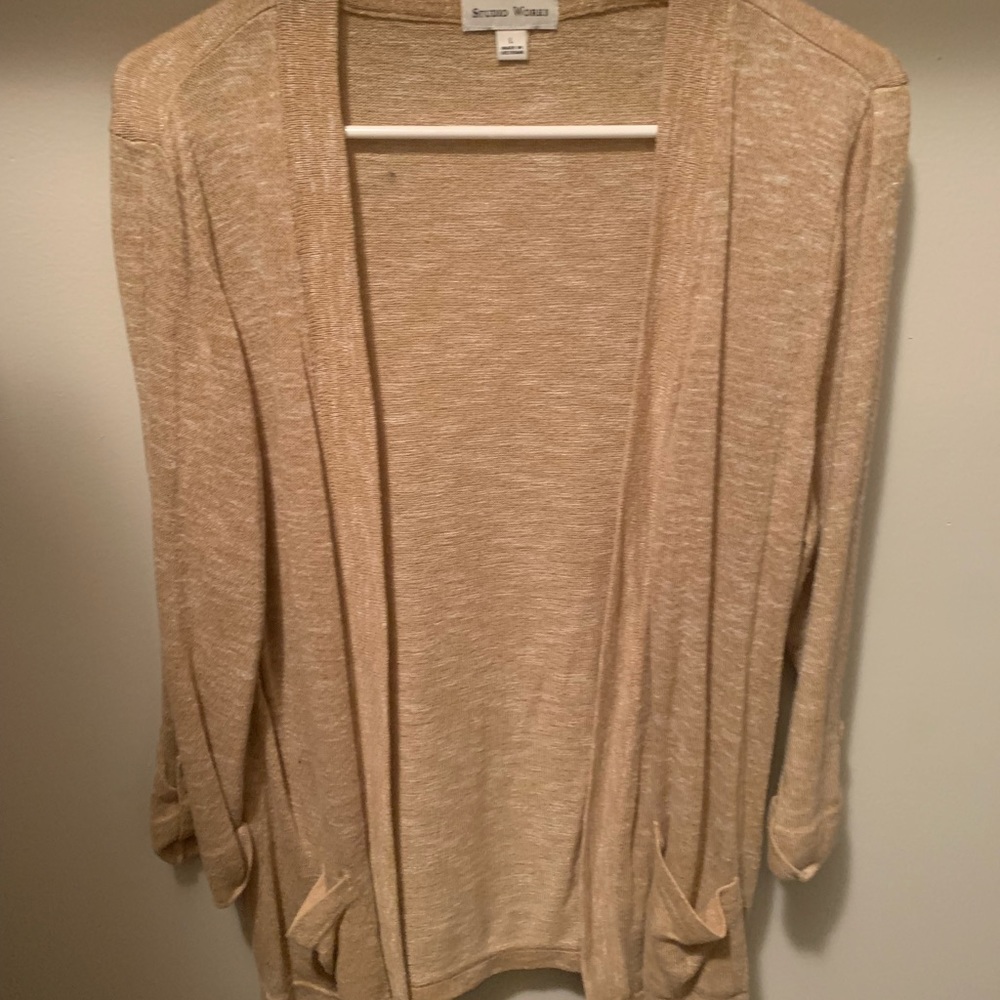 Women’s tan cardigan